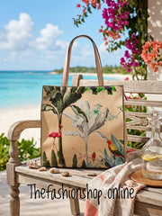 Tropical Garden Bag in Soft Pink