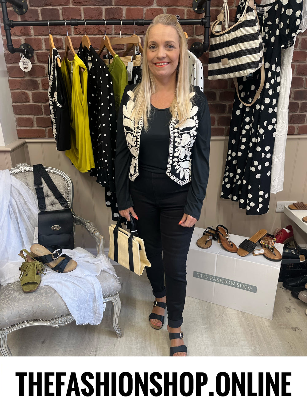 Rosie black and cream waistcoat 8-14
