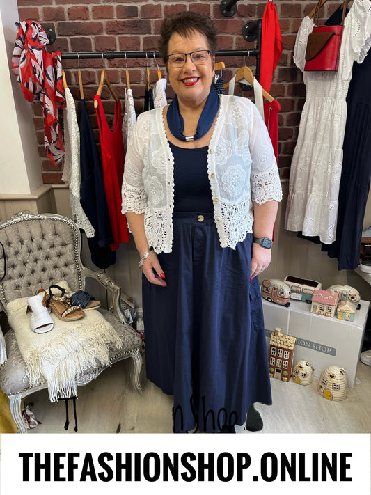 Sienna white lace blouse 8-16