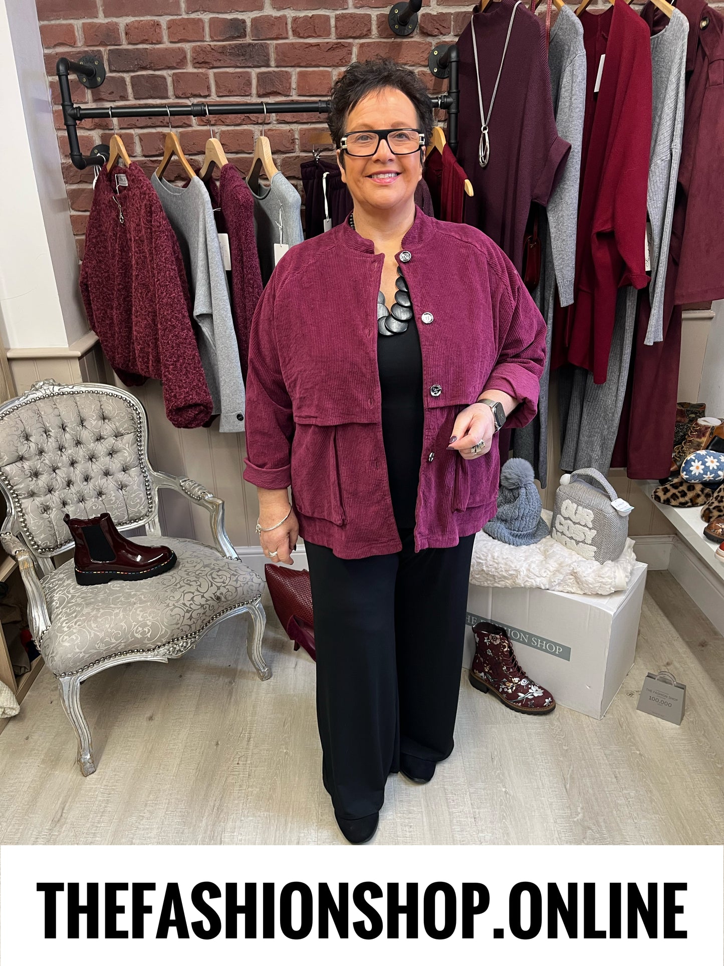 Molly mulberry jumbo cord jacket 14-20