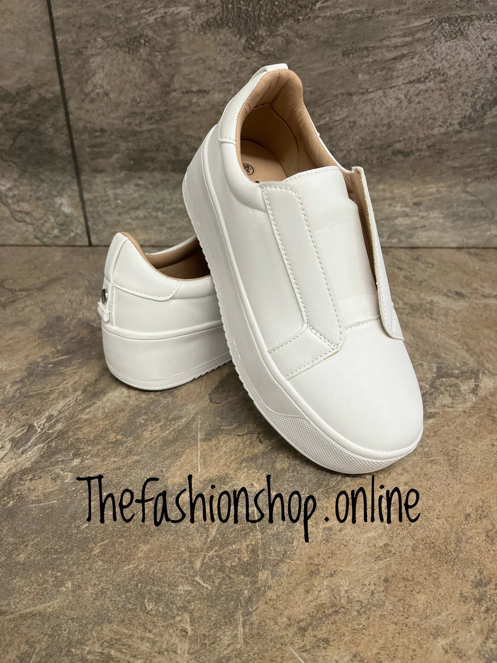 Ella Riva white slip on trainers sizes 4-8 (37-41)