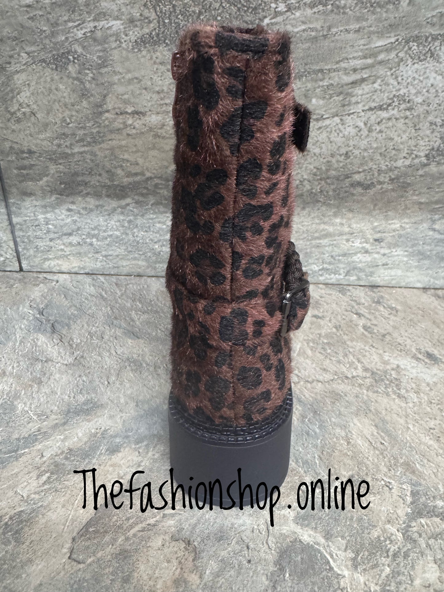 Nina Animal Print biker boots sizes 3-8 (36-41)