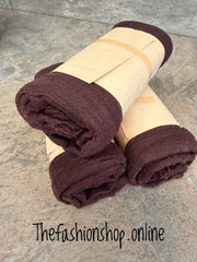 Brown fine waffle scarf