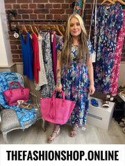 Alice blue tropical summer dress sizes 10-18