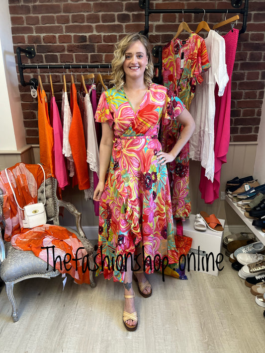 Bryony frill detail wrap dress sizes 12, 14 and 16