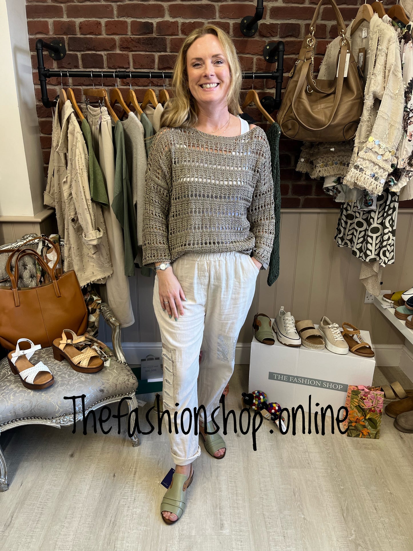 Maddy taupe crochet top 10-20