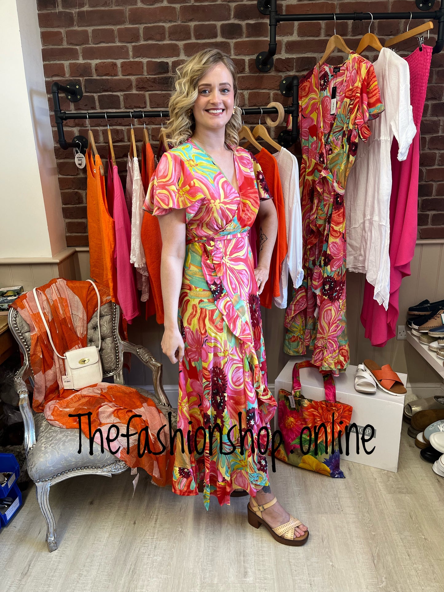 Bryony frill detail wrap dress sizes 12, 14 and 16