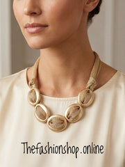 Antique Gold Links Statement Necklace