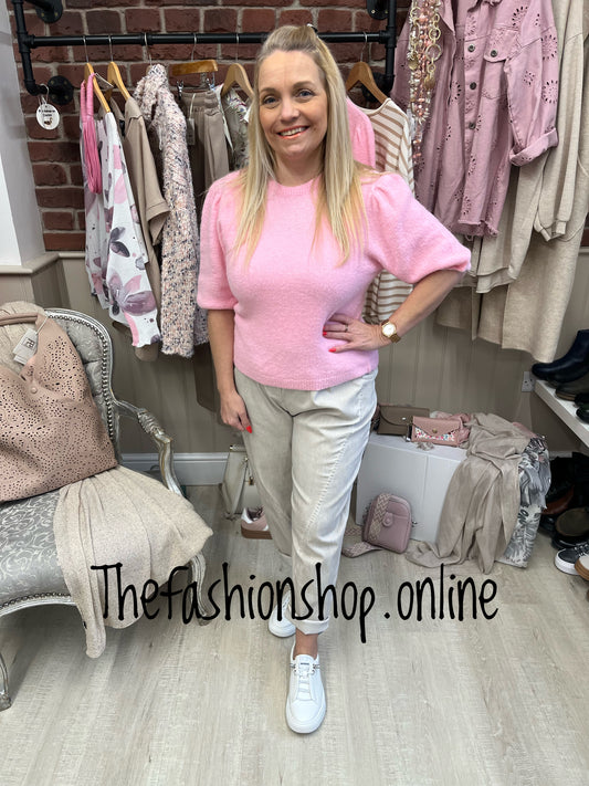 Lily pink wool mix top 8-14
