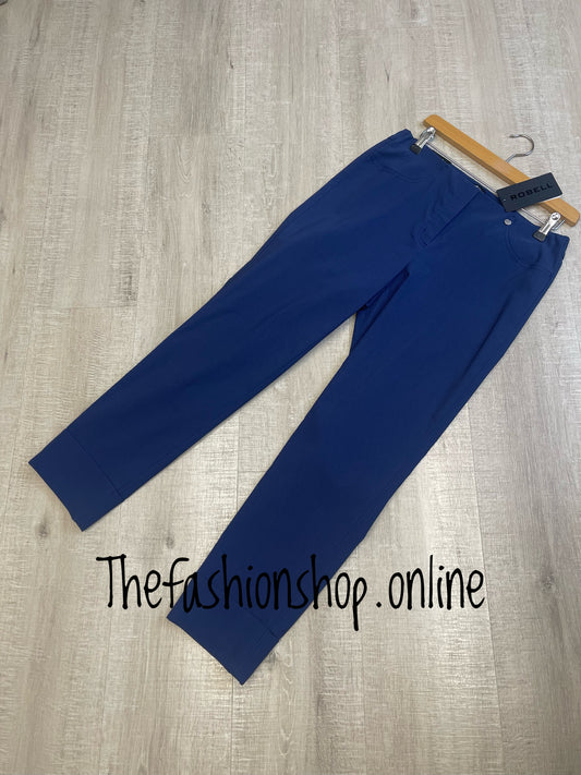 Robell Bella French blue trousers 27 inch inside leg sizes 12-24