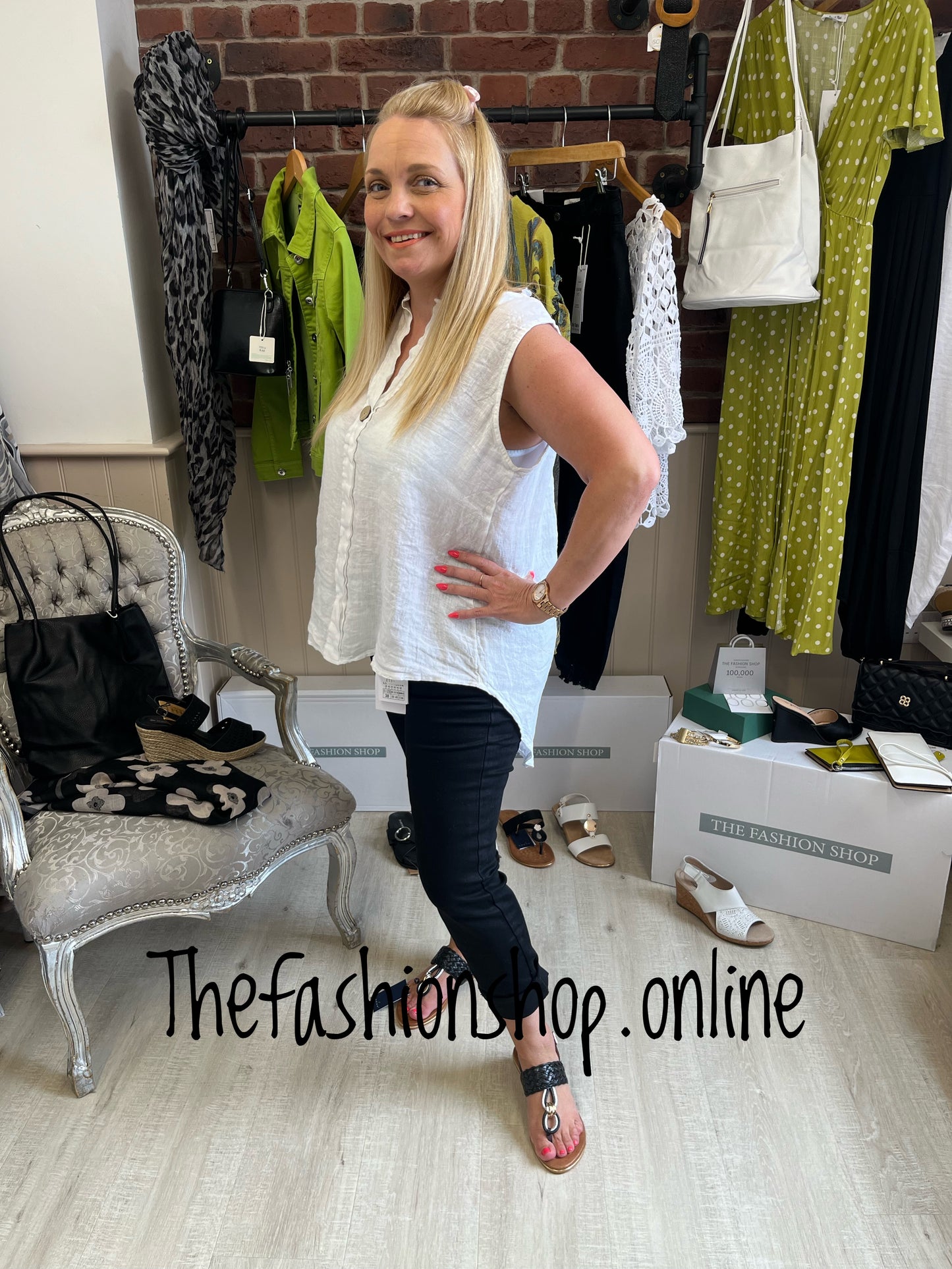 White linen high low top 10-16