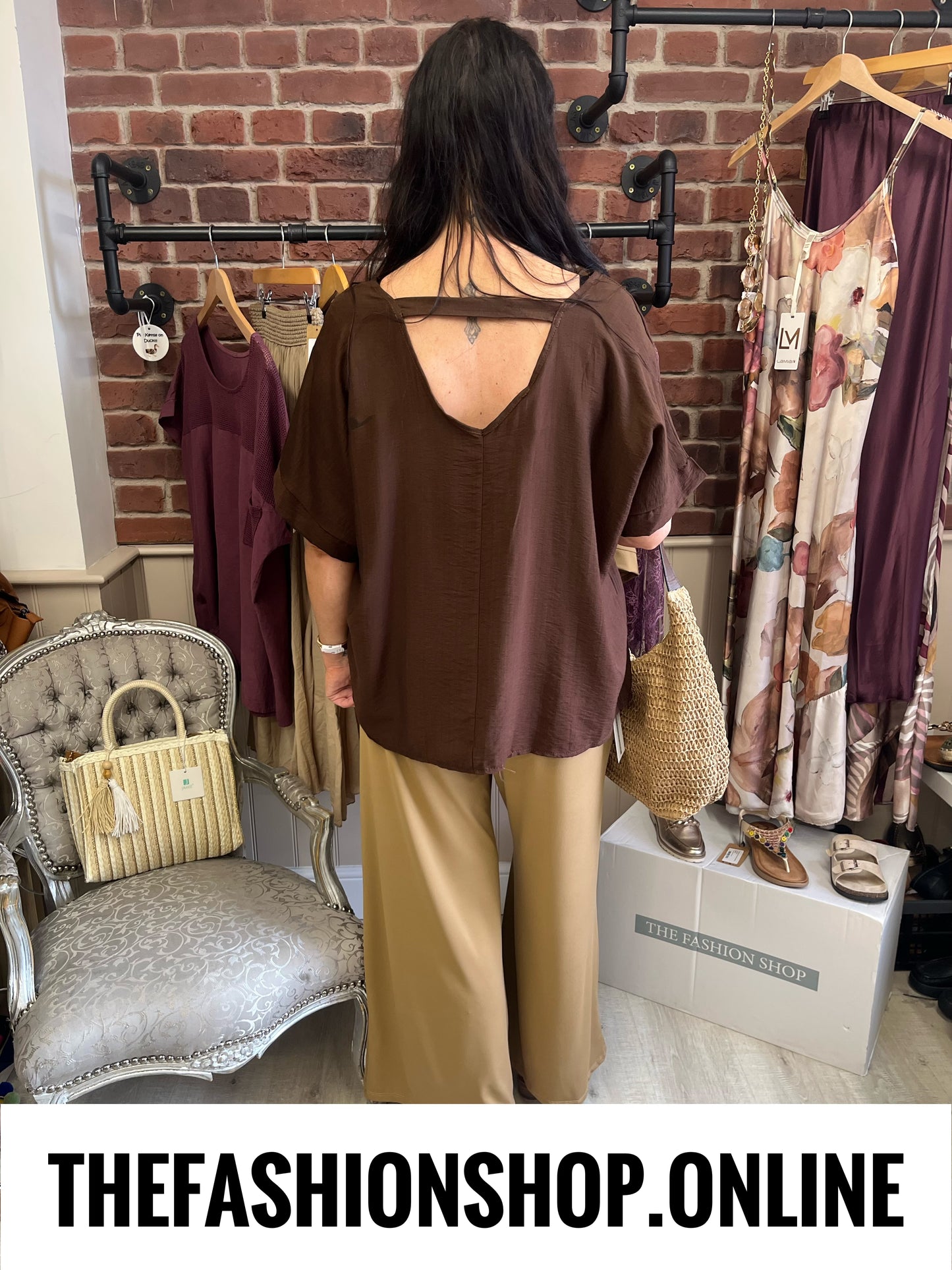 Melissa camel wide leg trousers 16-24