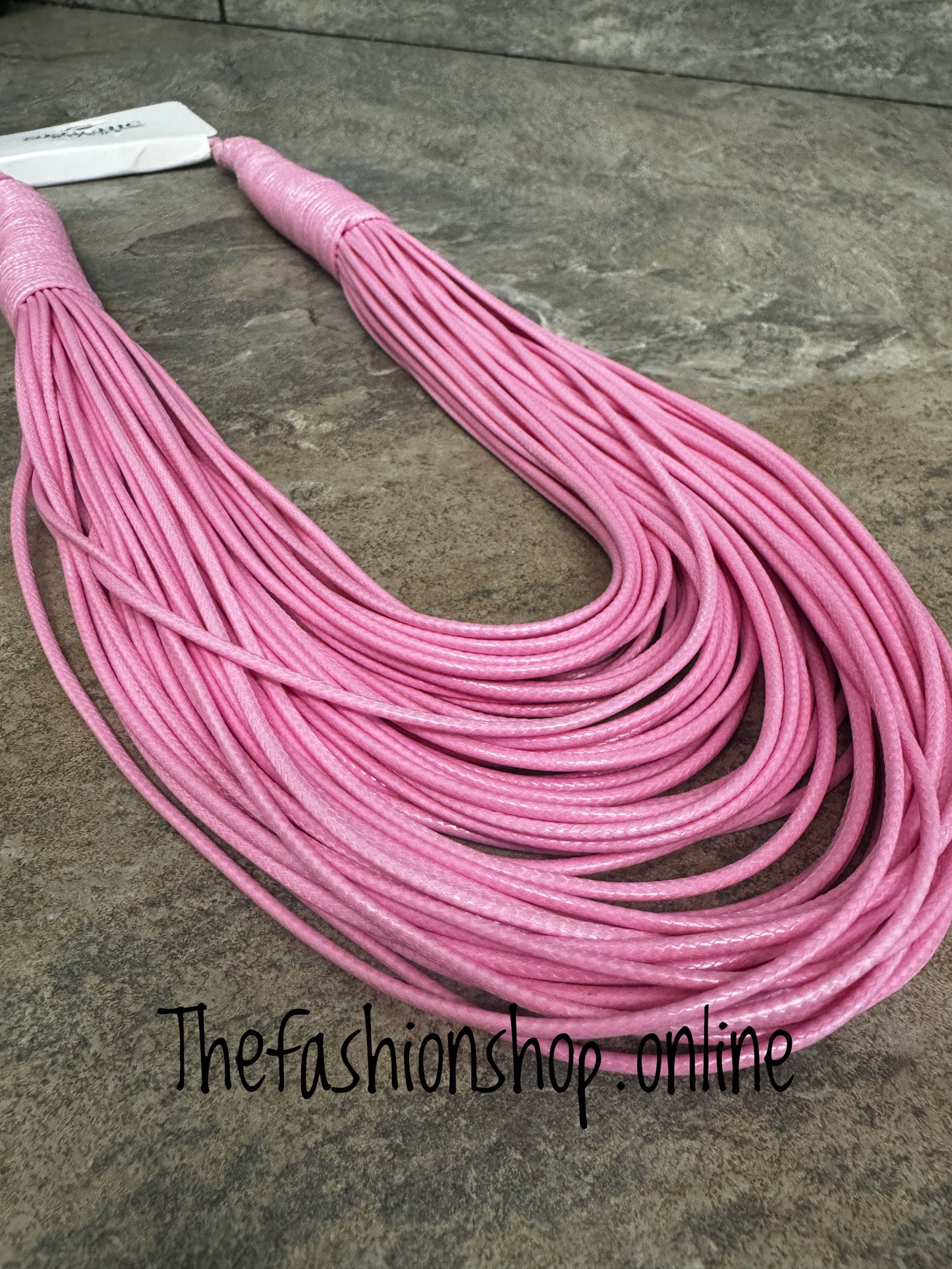 Pink Multi Strand Necklace