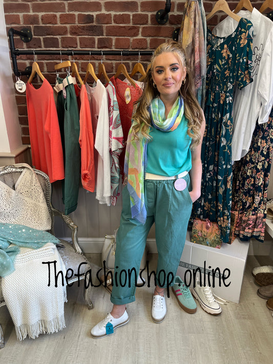 Sammy jade trousers with belt 8-16
