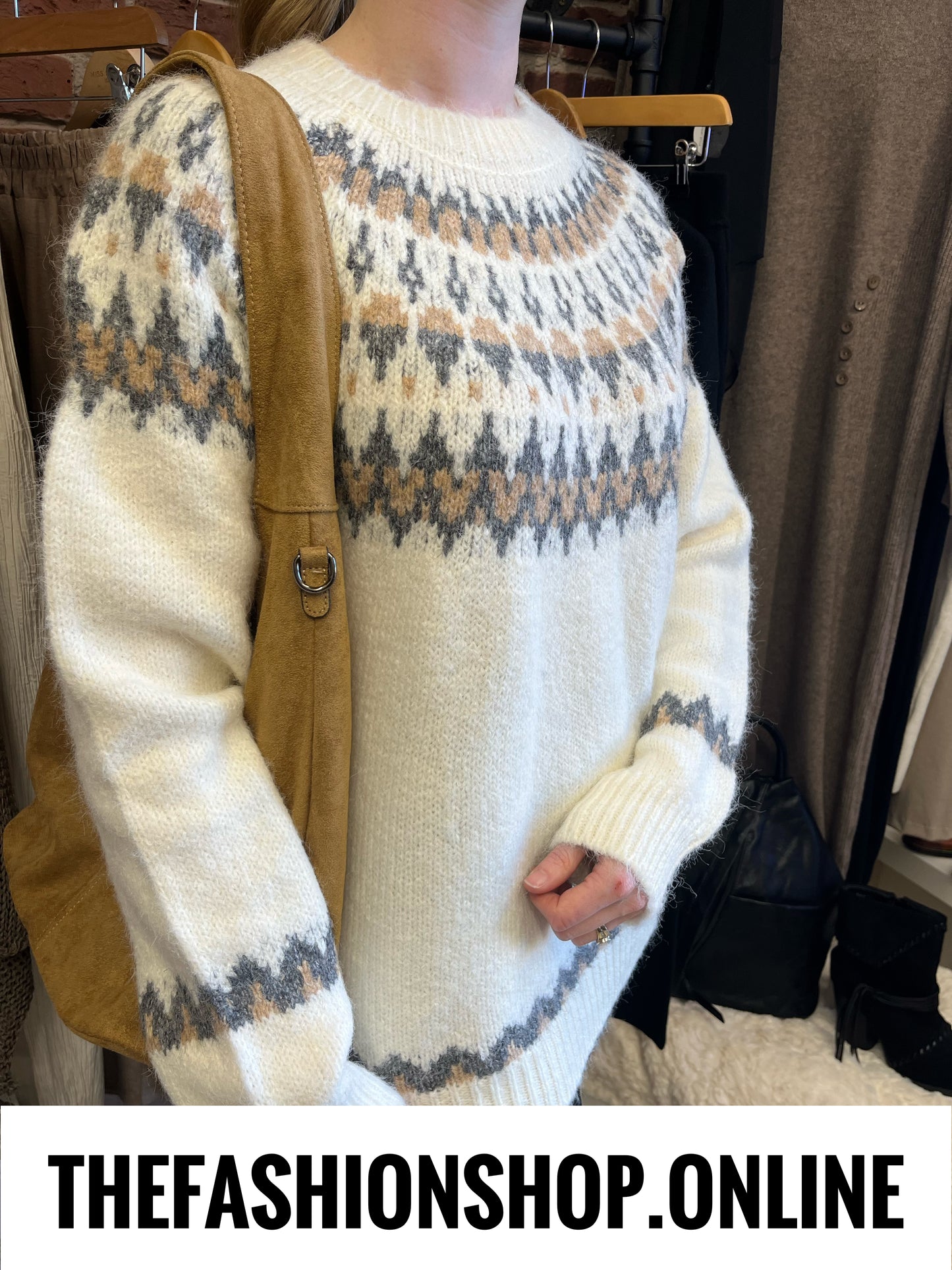 Zelda cream Fair Isle jumper 10-18