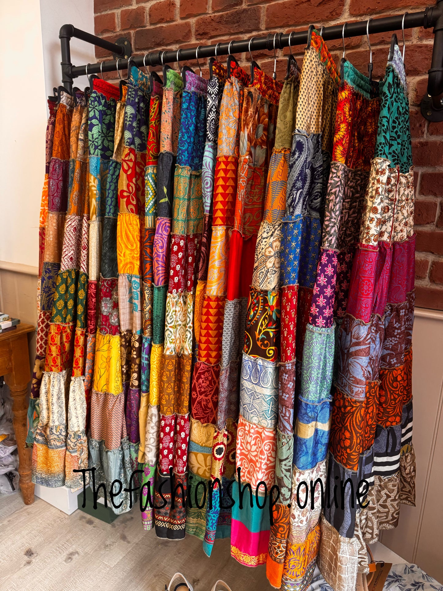 Boho Festival Tiered Skirt in a Rainbow of Colours 12-20