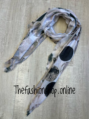 Sarah Tempest sage subtle circles scarf