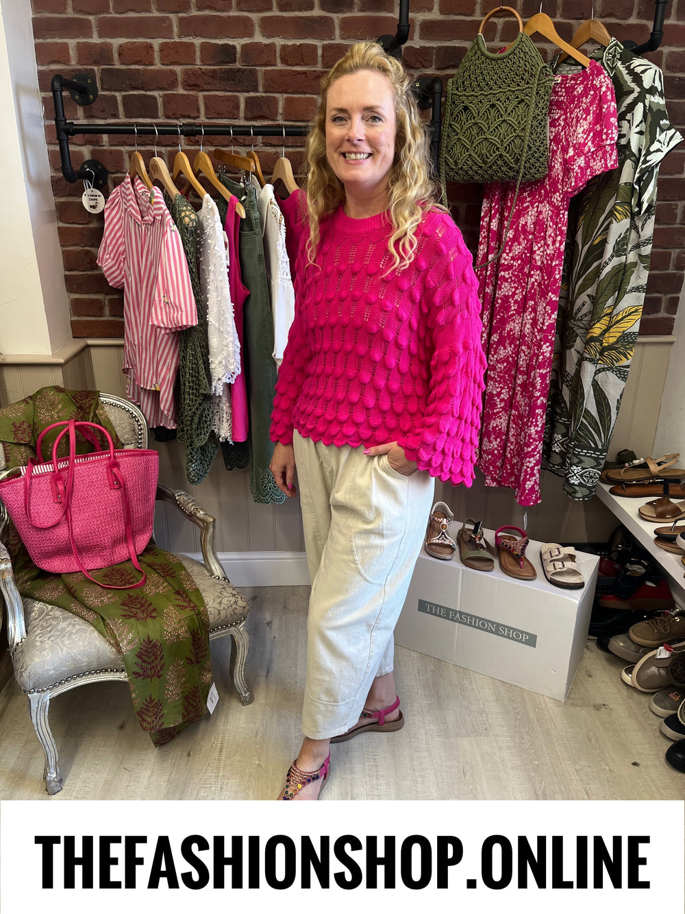 Eloise hot pink petal jumper 8-16