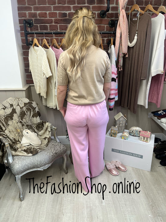 Jasmine camel cable knit button top 8-16