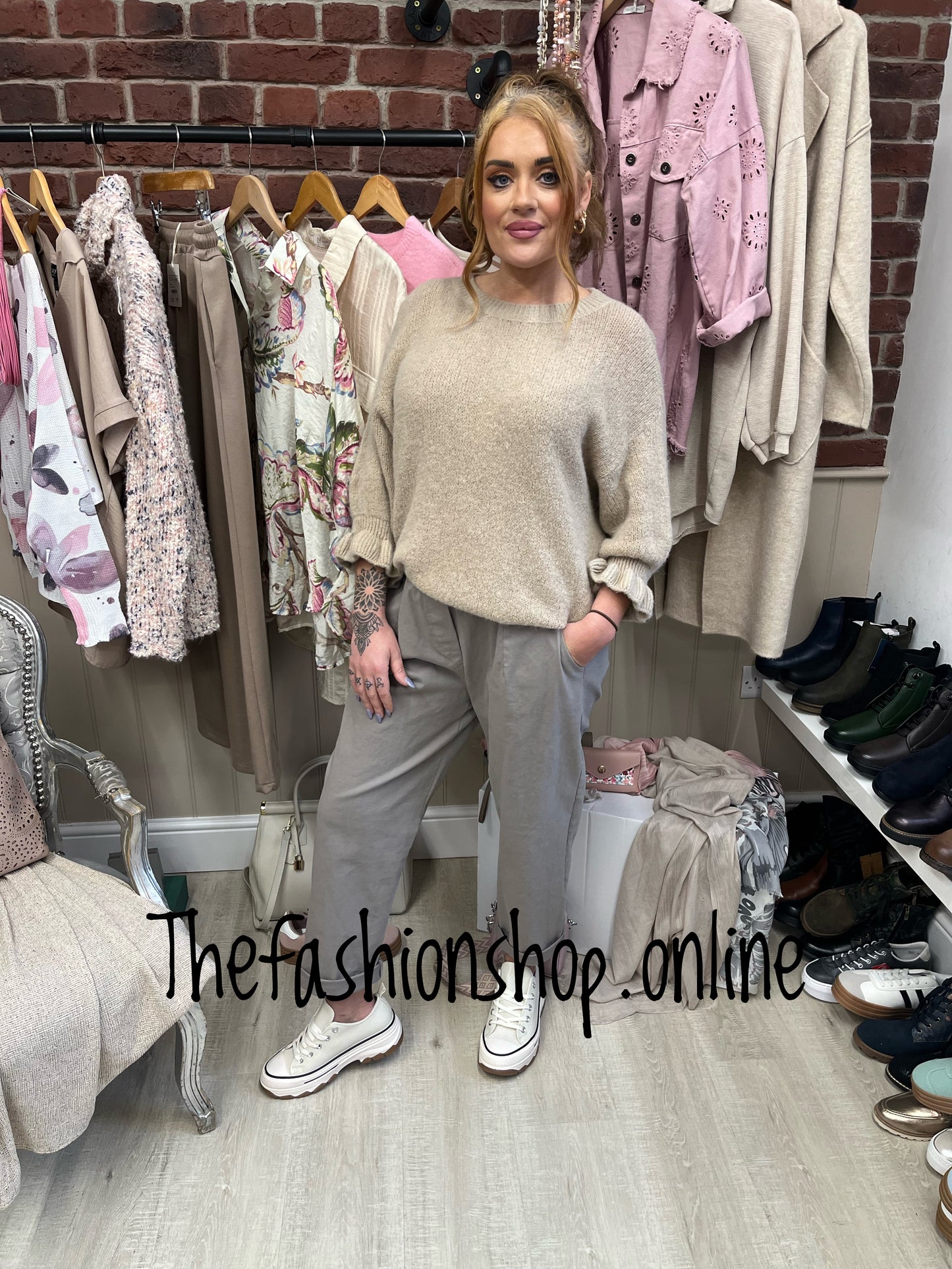 Emma beige alpaca mix jumper 10-16
