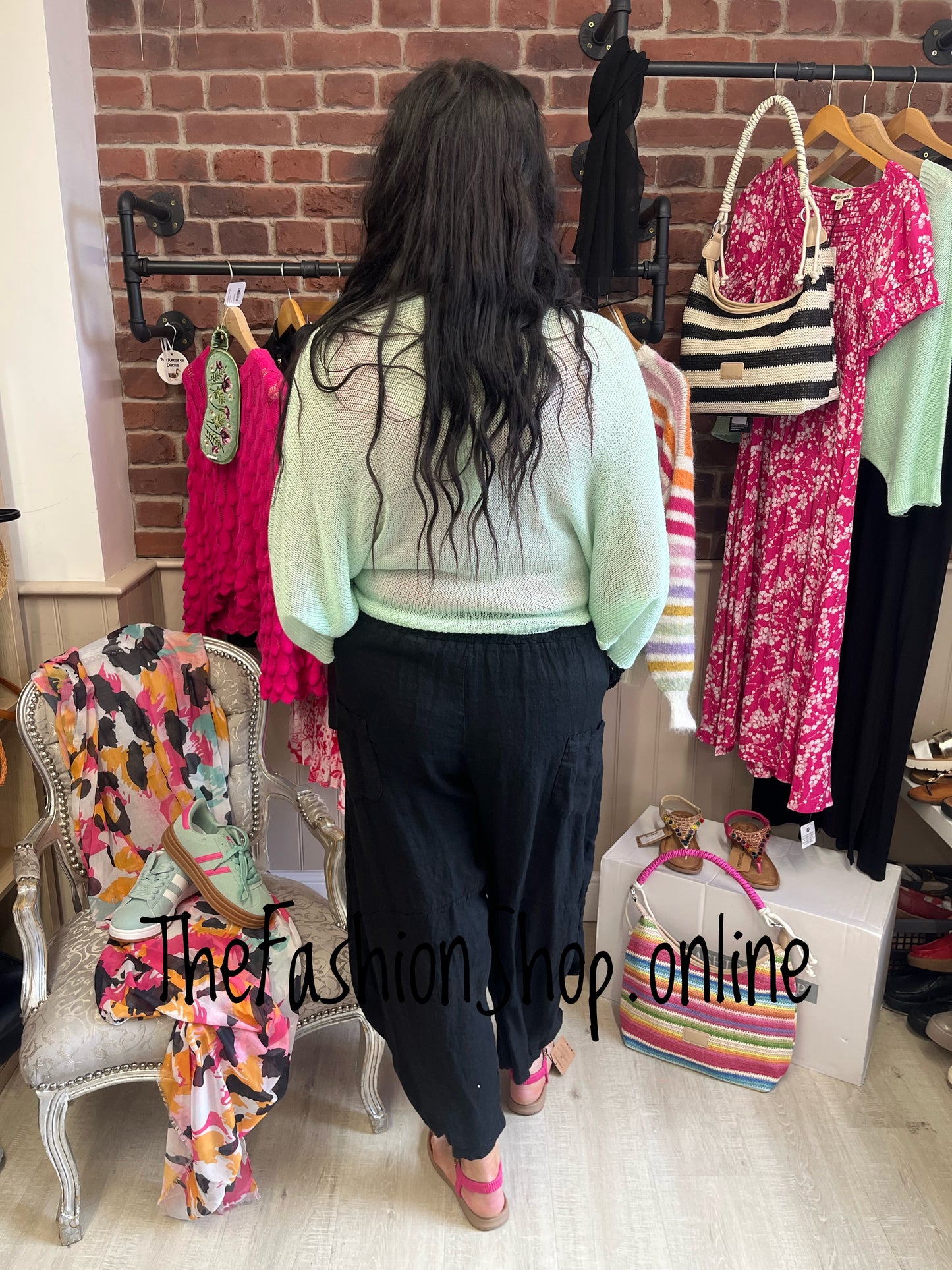 Ada mint tie front shrug 12-22