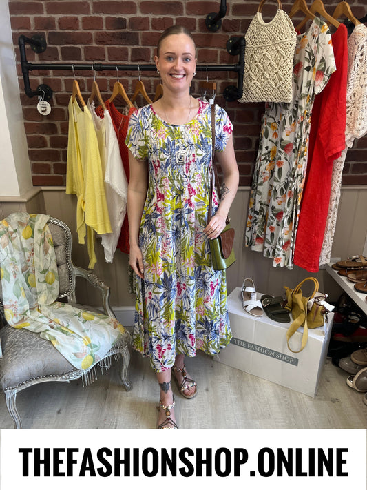 Alice white tropical summer dress sizes 10-18