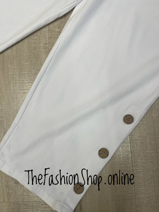 Annabelle white three button trousers 18-24