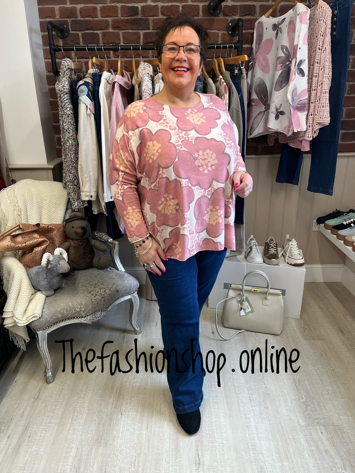 Faith pink flowers top 18-24