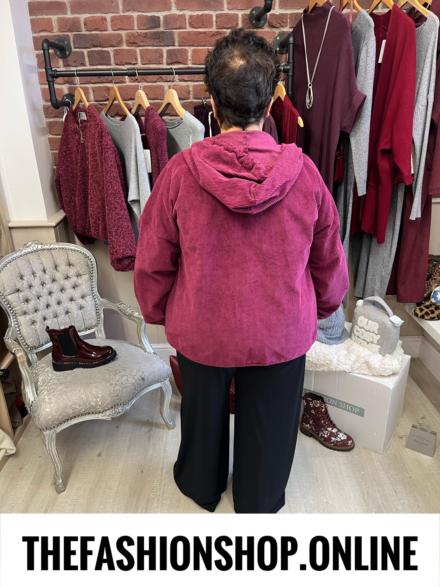 Margot mulberry jumbo cord jacket 16-22