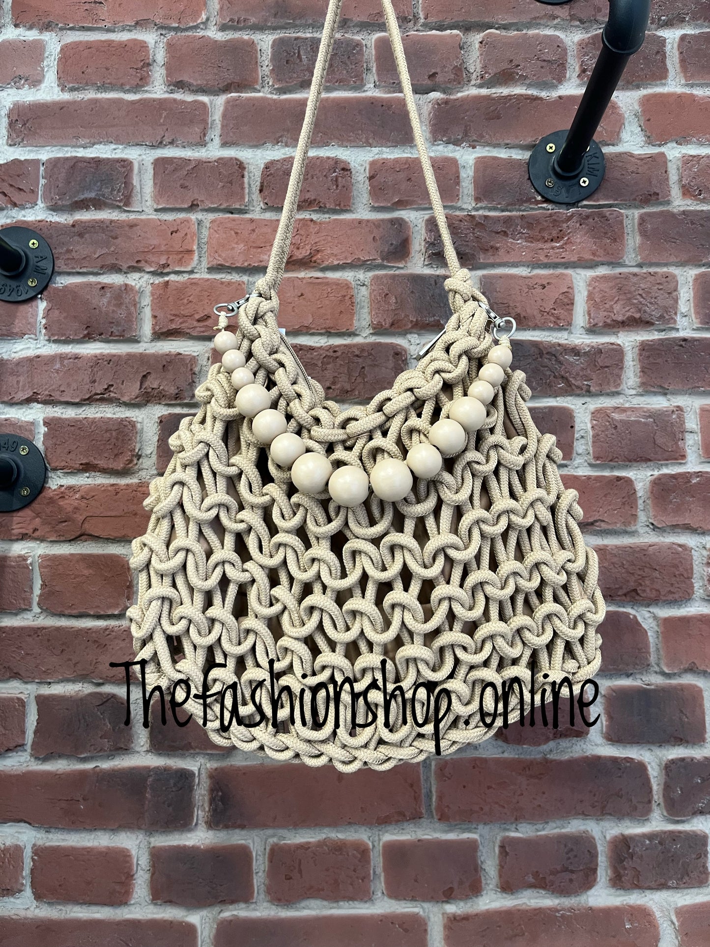 Mocha chunky knitted bag