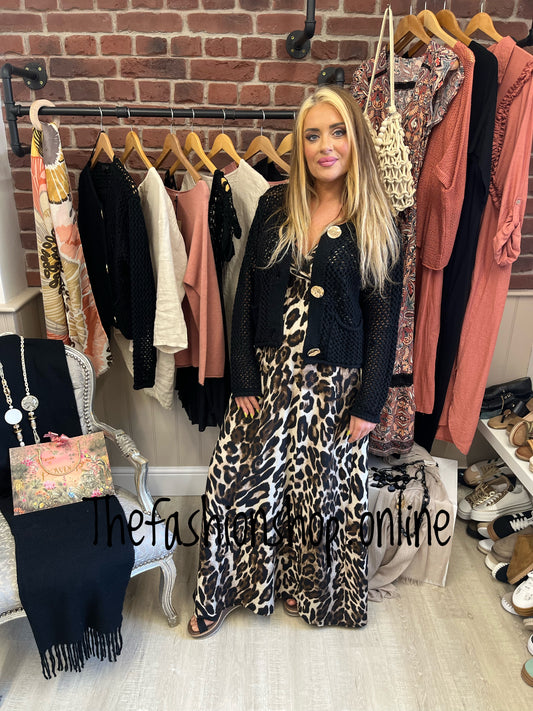 Marie black honeycomb cardigan 8-10 and 12-14