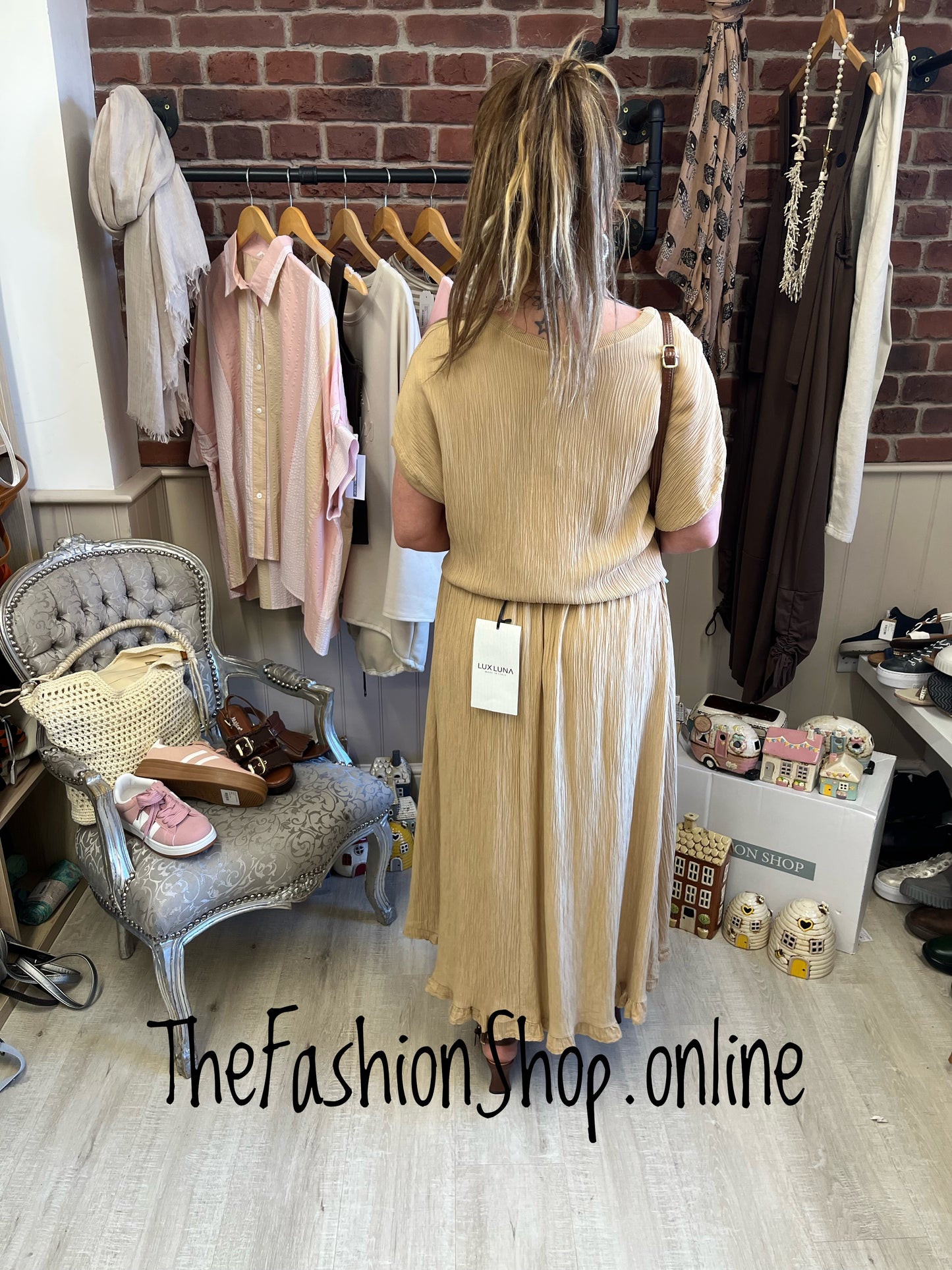 Lizzy camel ripple top 10-16