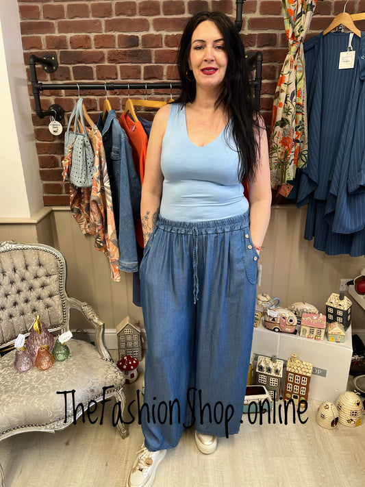 Chelsea light blue V neck vest 8-14