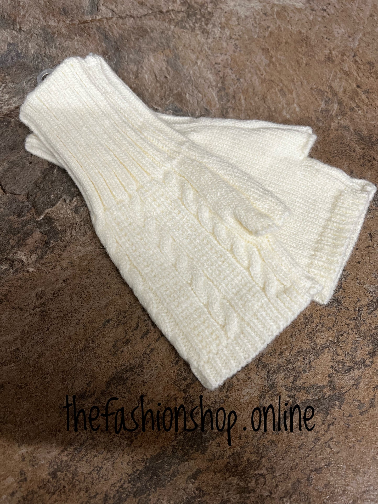 Wool mix fingerless gloves