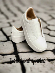 Ella Riva white slip on trainers sizes 4-8 (37-41)