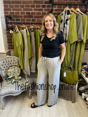 Adele mocha linen mix trousers 10-16