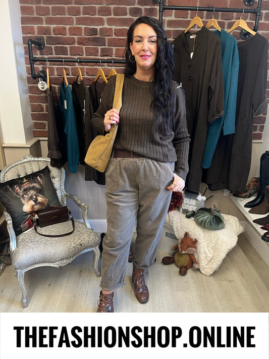 Alison brown cable knit button jumper 10-18