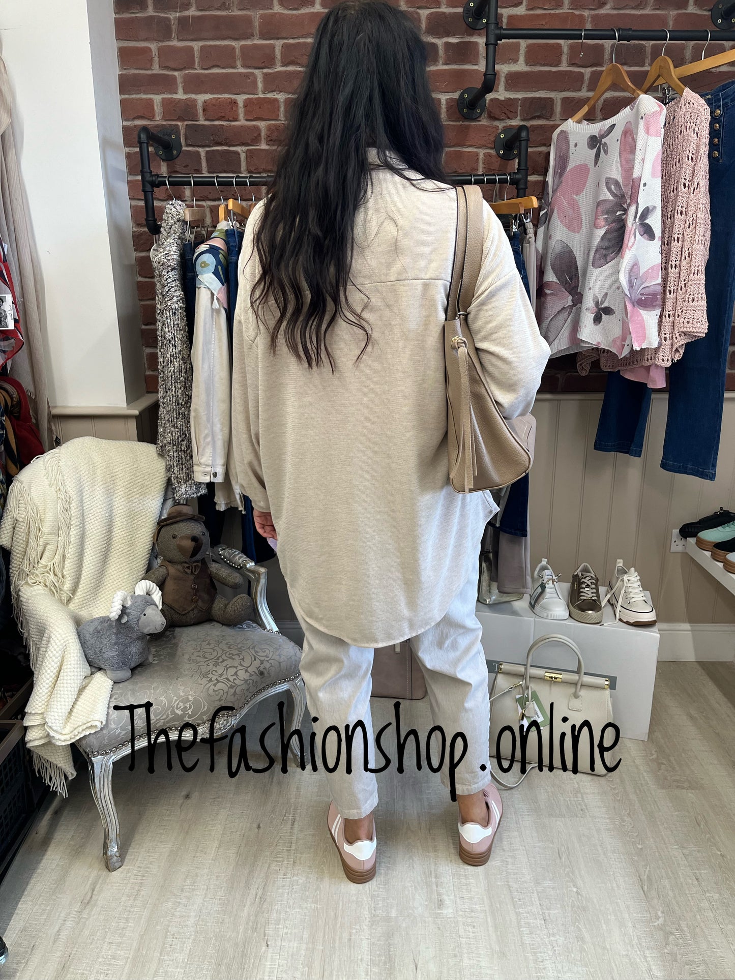 Mindy beige pocket shirt 14-22