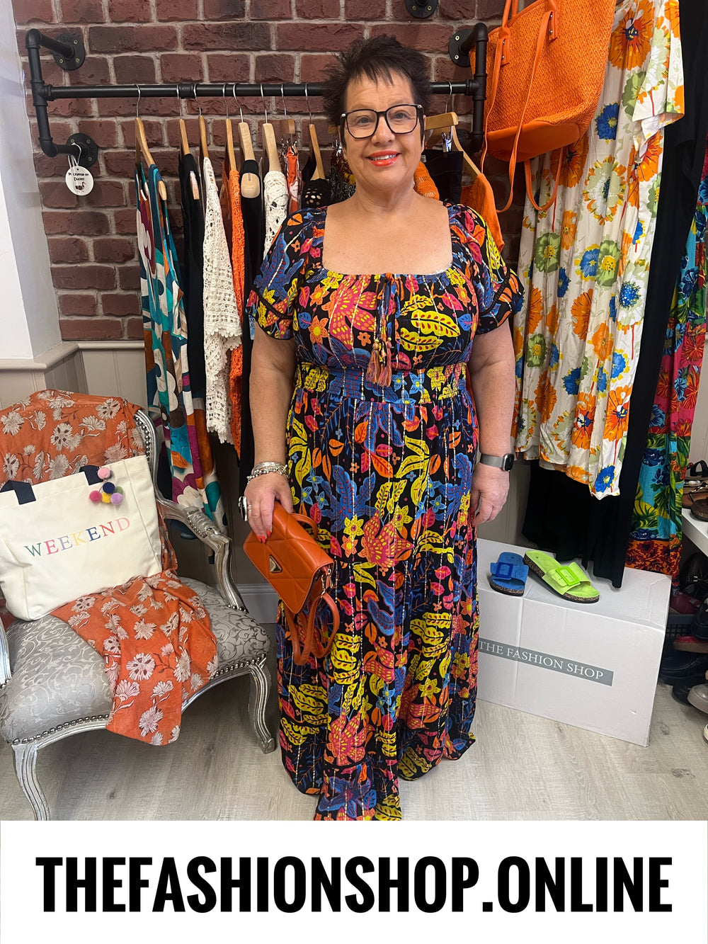 Charlotte bold floral dress sizes 12, 14 and 16