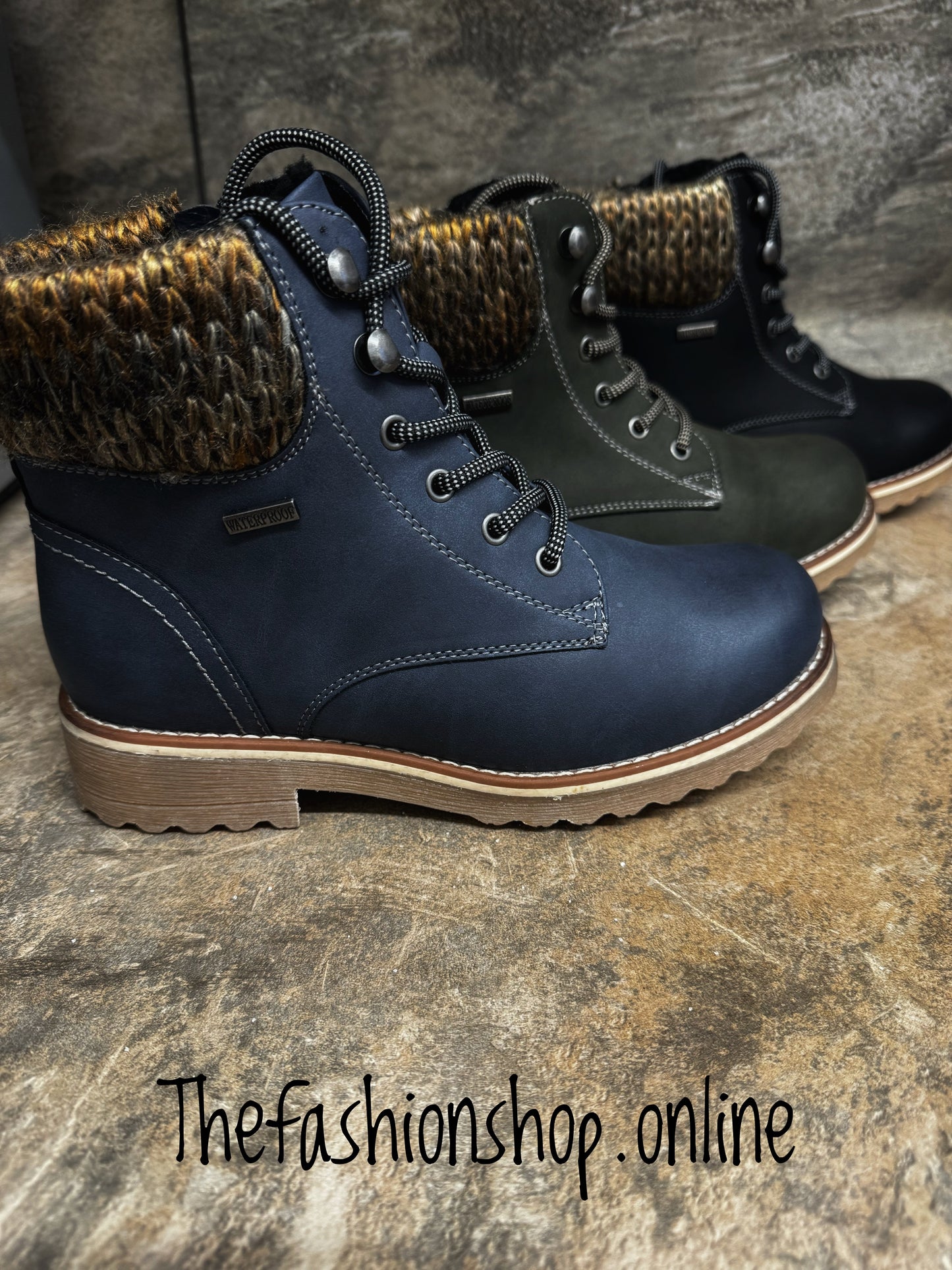 Lunar black Dallas waterproof ankle boots sizes 4-8