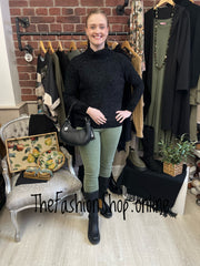 Liv Black chenille jumper 8-14