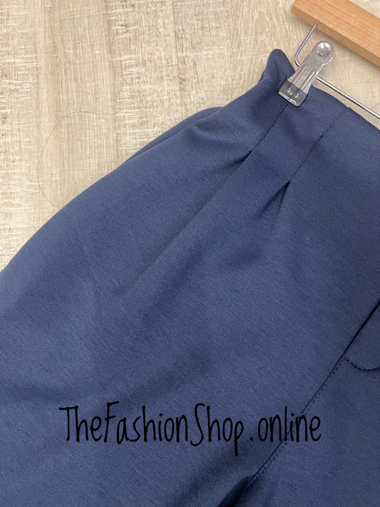 Libby navy wide leg trousers 8-14