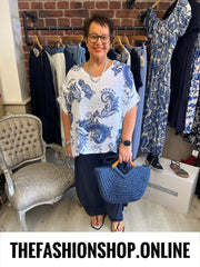 Renee paisley linen top 14-24