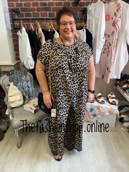 Zara leopard print drape trouser set 16-24