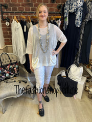 Saloos white crochet summer jumper sizes 12-18