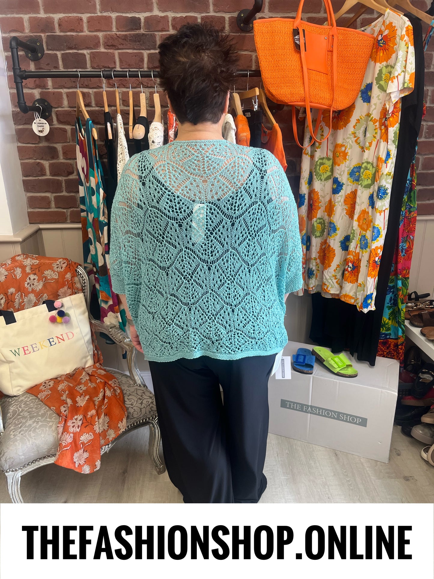 Teresa jade lightweight knitted cardigan 16-22
