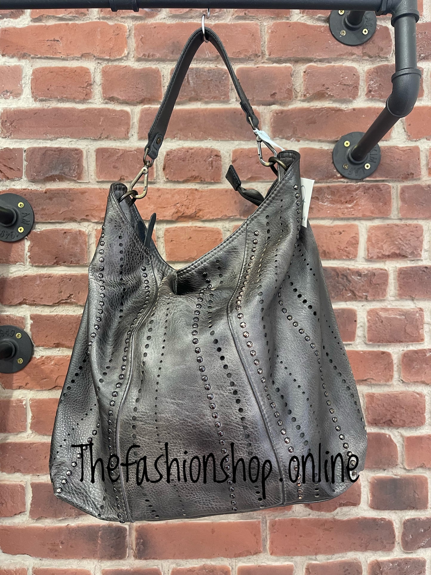 Sarah Tempest black studded vintage bag