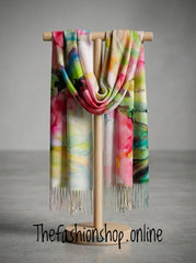 Water Colours Floral Pashmina Scarf
