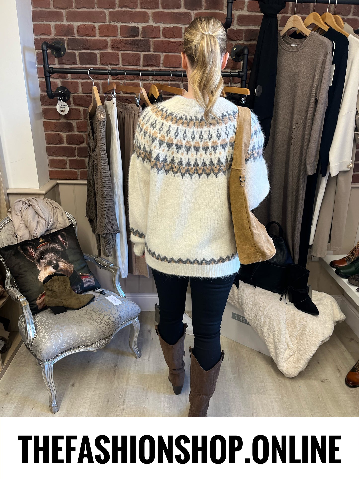 Zelda cream Fair Isle jumper 10-18