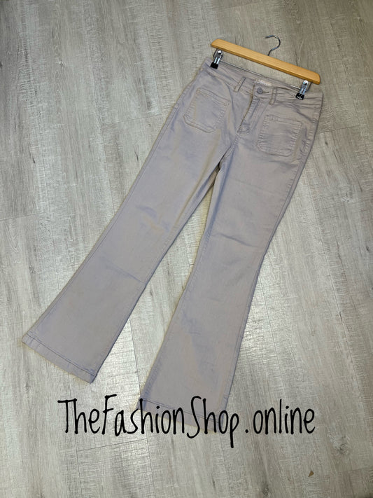Evie beige bootcut jeans sizes 8-16